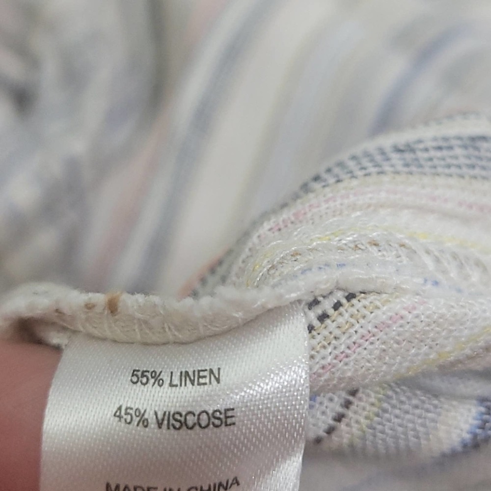 NEW! FOR CYNTHIA Striped Linen Pants 1X. - Picture 6 of 6